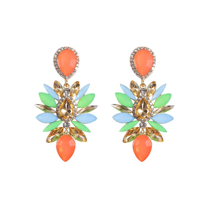 Women's Retro Bohemian Geometric Water Drop Alloy Earrings Diamond Artificial Gemstones Artificial Rhinestones Drop Earrings