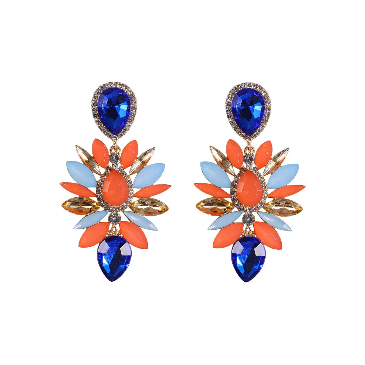 Women's Retro Bohemian Geometric Water Drop Alloy Earrings Diamond Artificial Gemstones Artificial Rhinestones Drop Earrings