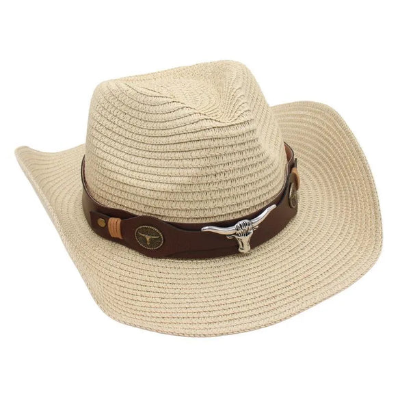 Women'S Retro Ethnic Style Solid Color Crimping Straw Hat