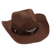 Women'S Retro Ethnic Style Solid Color Crimping Straw Hat