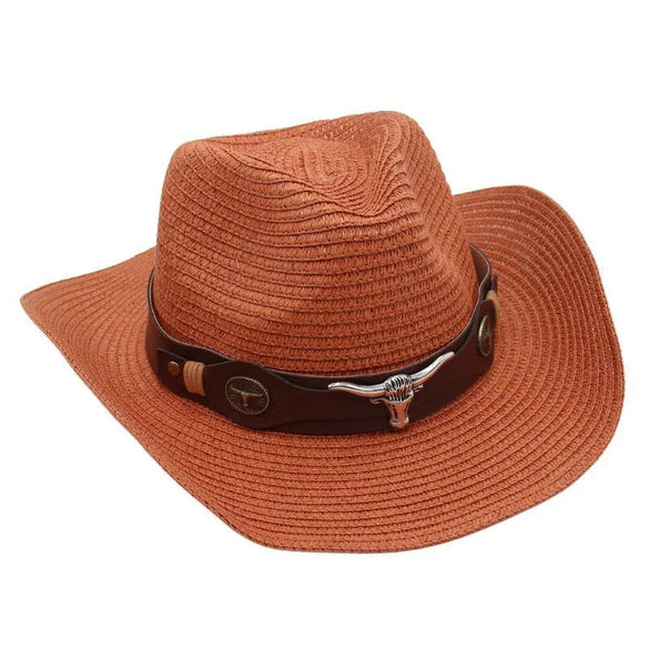 Women'S Retro Ethnic Style Solid Color Crimping Straw Hat