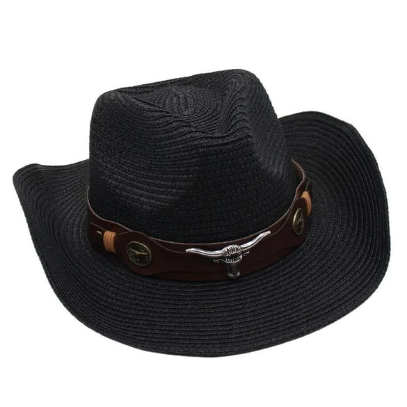 Women'S Retro Ethnic Style Solid Color Crimping Straw Hat