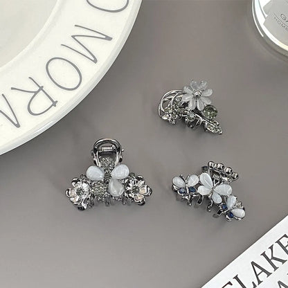 Women'S Retro Rabbit Flower Butterfly Alloy Inlay Opal Hair Claws