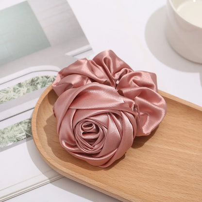 Women'S Retro Solid Color Cloth Hair Tie