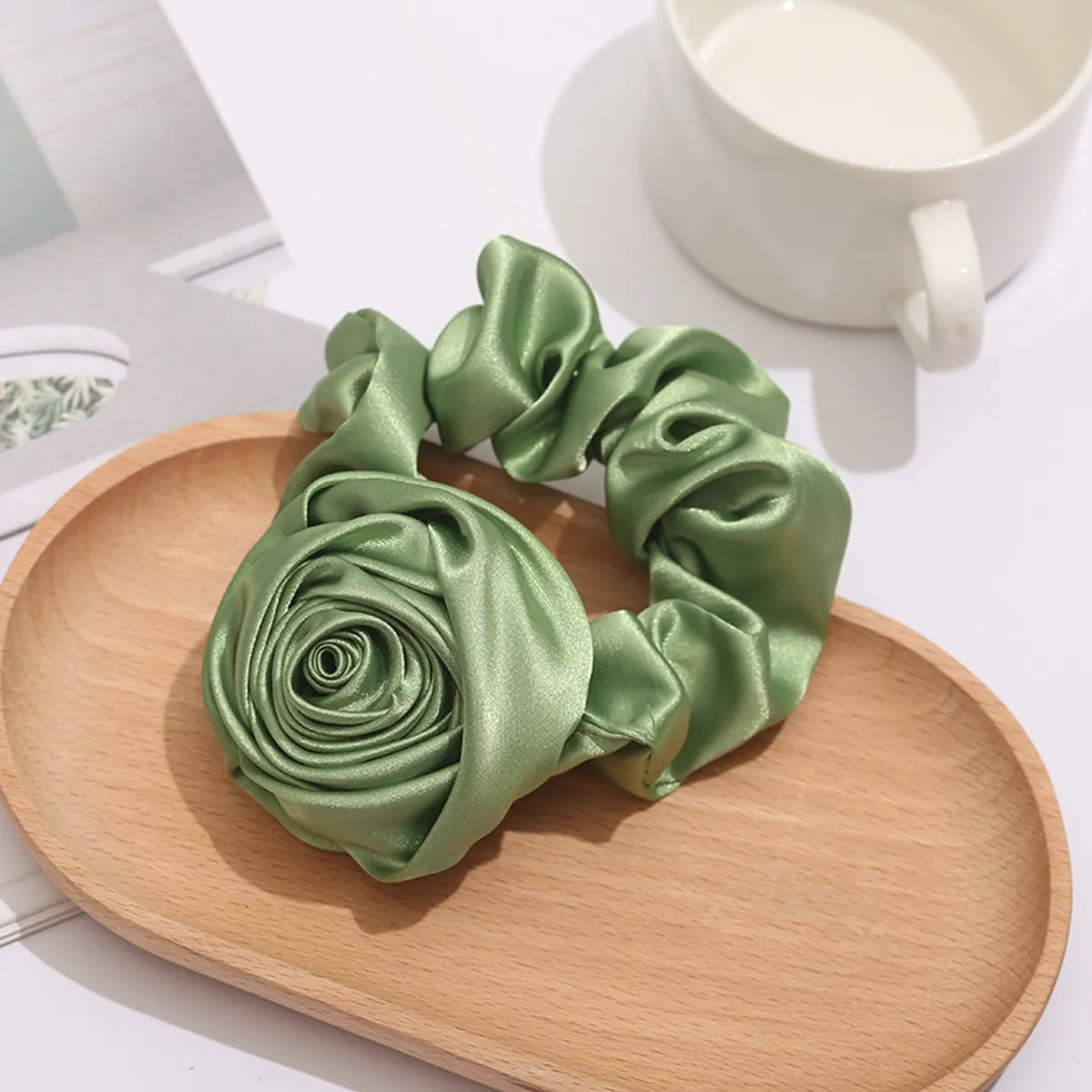 Women'S Retro Solid Color Cloth Hair Tie