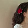 Women'S Romantic Rose Cloth Hair Clip