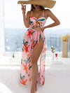 Women'S Sexy Floral Printing 3 Piece Set Bikinis