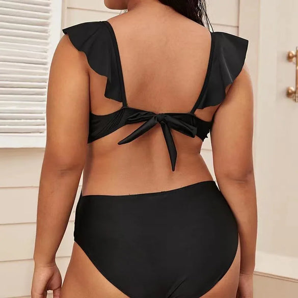 Women'S Sexy Solid Color 1 Piece Plus Size Swimwear Swimwear