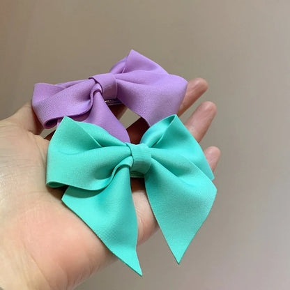 Women'S Simple Style Bow Knot Cloth Handmade Hair Clip Hair Tie