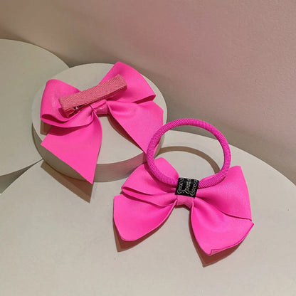 Women'S Simple Style Bow Knot Cloth Handmade Hair Clip Hair Tie