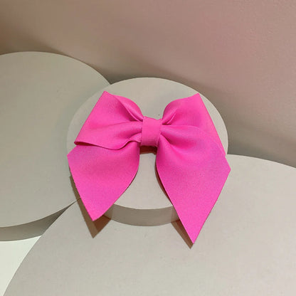 Women'S Simple Style Bow Knot Cloth Handmade Hair Clip Hair Tie