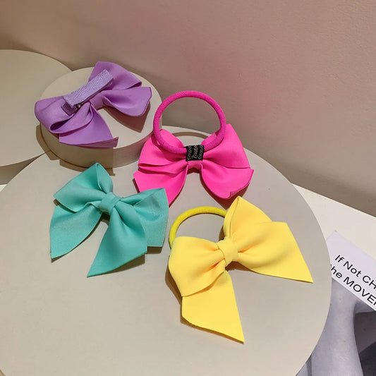 Women'S Simple Style Bow Knot Cloth Handmade Hair Clip Hair Tie