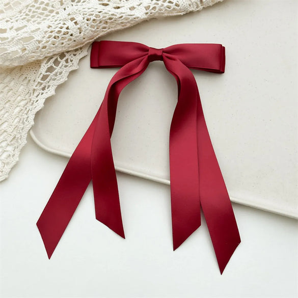 Women'S Simple Style Bow Knot Ribbon Hair Clip