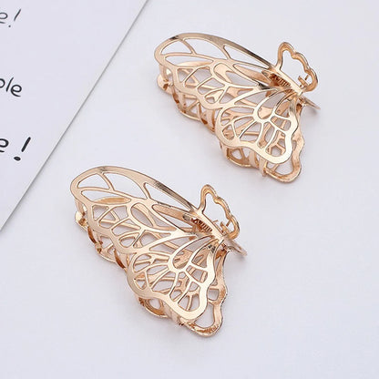 Women'S Simple Style Butterfly Alloy Hair Claws