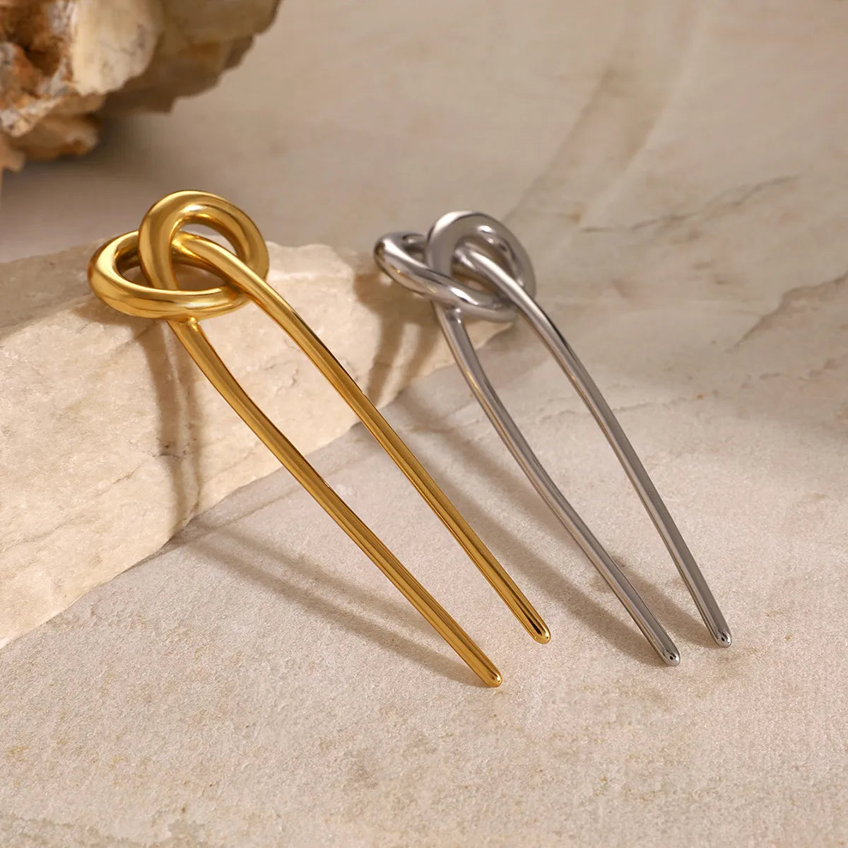 Women'S Simple Style Classic Style Bends And Hitches 304 Stainless Steel Hairpin