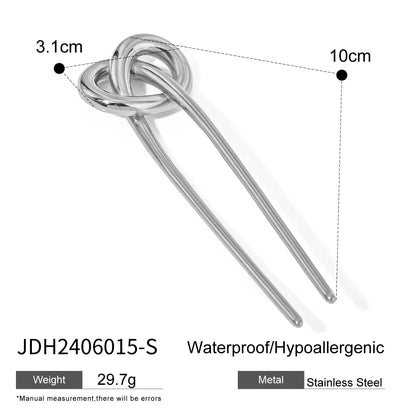 Women'S Simple Style Classic Style Bends And Hitches 304 Stainless Steel Hairpin