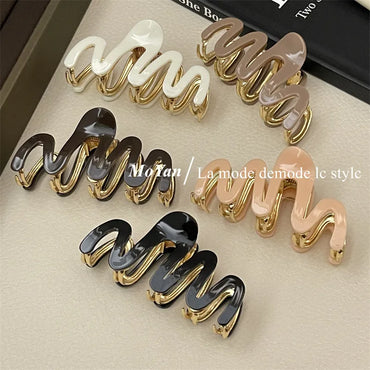 Women'S Simple Style Classic Style Color Block Alloy Hair Claws