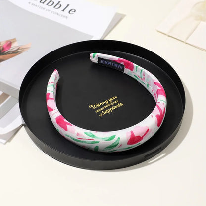 Women'S Simple Style Classic Style Color Block Cloth Printing Hair Band