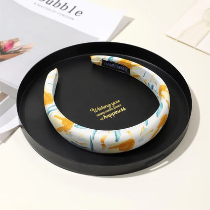 Women'S Simple Style Classic Style Color Block Cloth Printing Hair Band