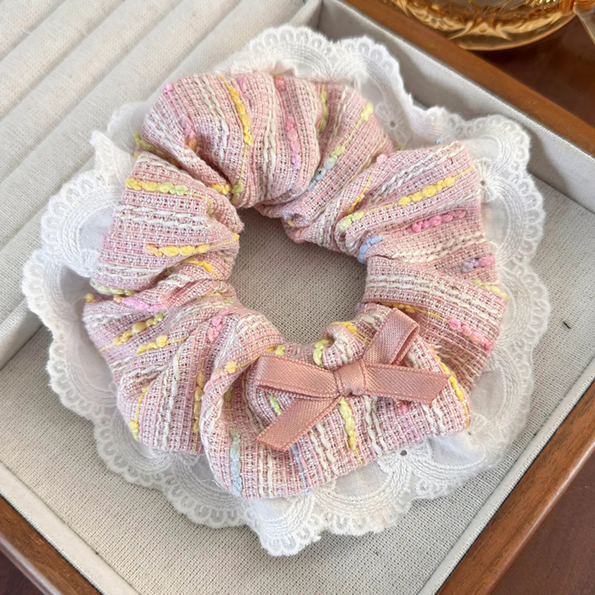 Women'S Simple Style Classic Style Color Block Cloth Rib-Knit Hair Tie