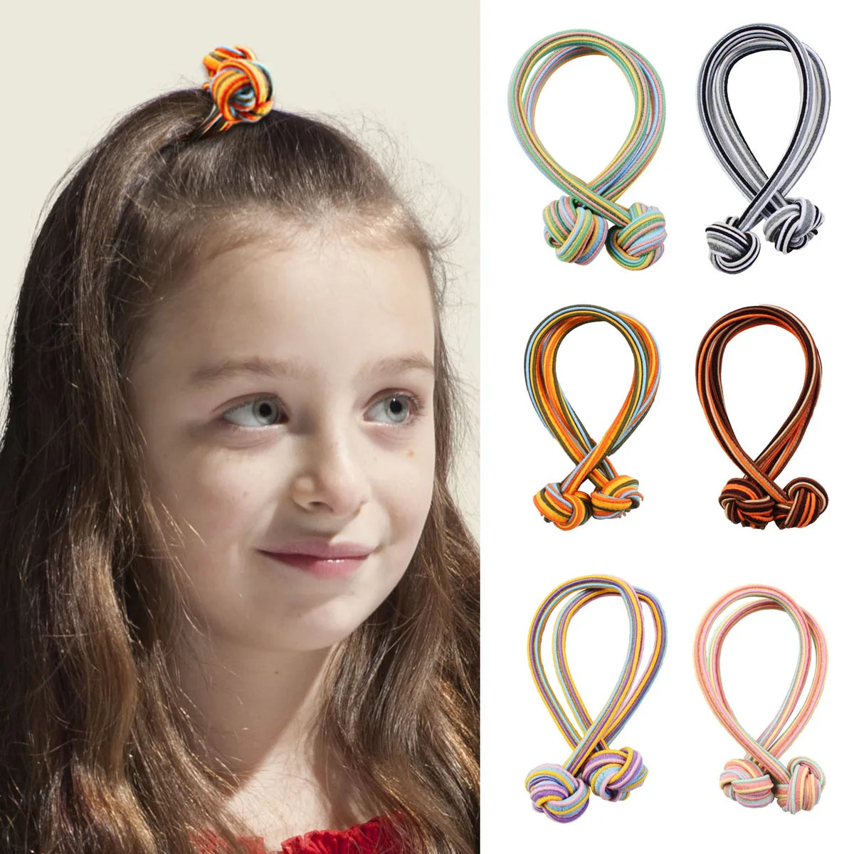 Women'S Simple Style Classic Style Color Block Elastic Band Handmade Hair Tie