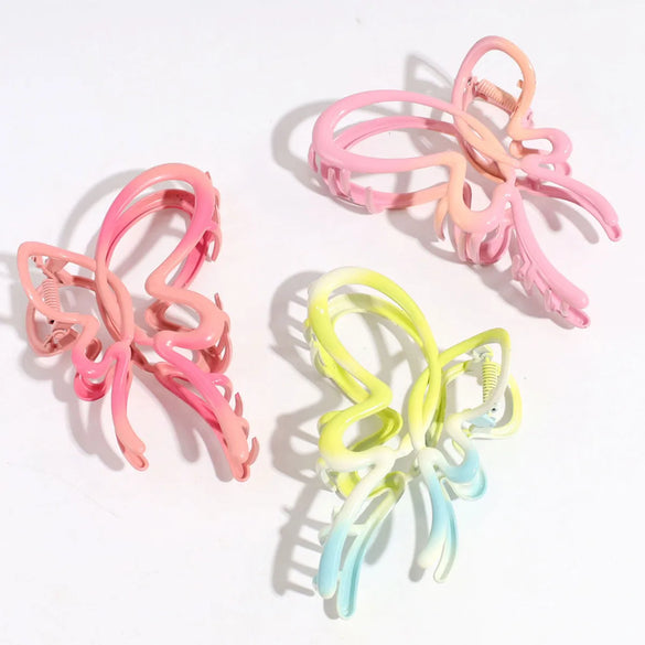 Women'S Simple Style Classic Style Color Block Zinc Alloy Hollow Out Hair Claws