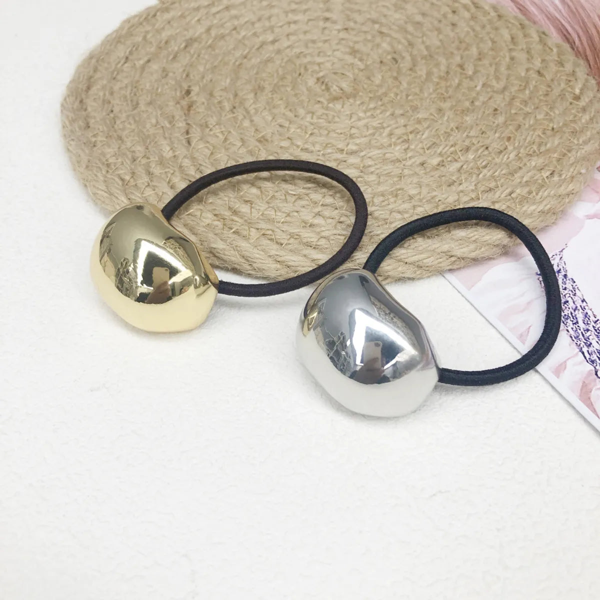 Women'S Simple Style Classic Style Heart Shape Alloy Plating Hair Tie