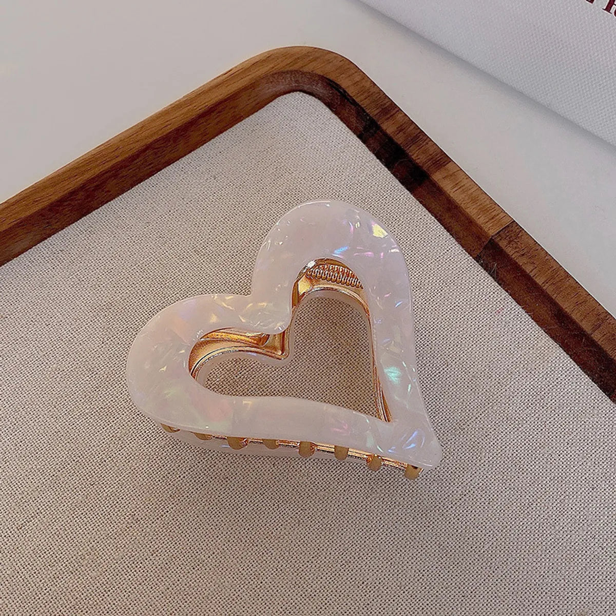 Women'S Simple Style Classic Style Heart Shape Alloy Polishing Hair Clip