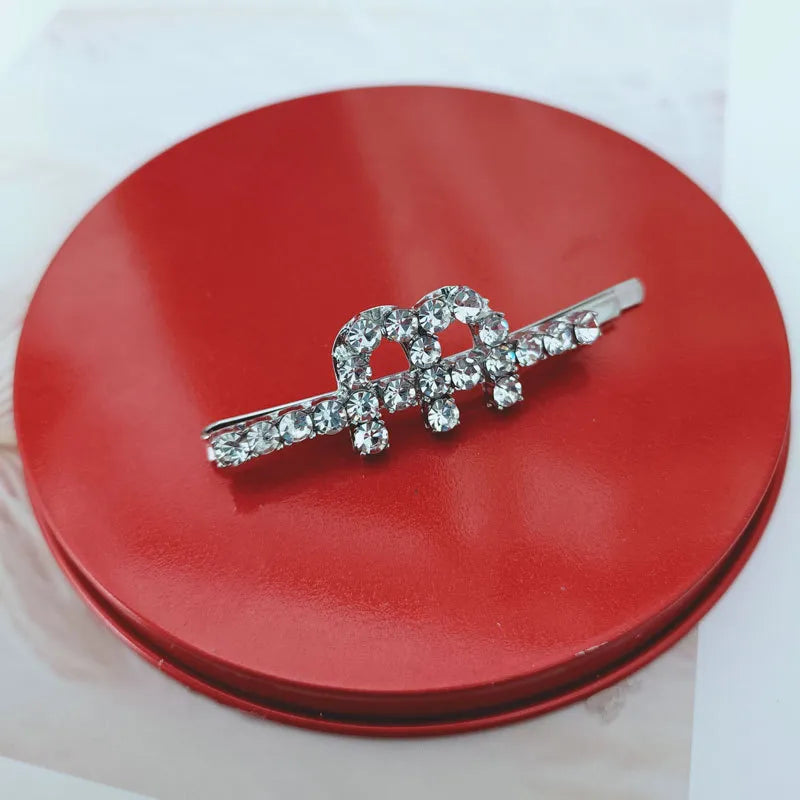 Women'S Simple Style Classic Style Letter Alloy Inlay Rhinestones Hair Clip