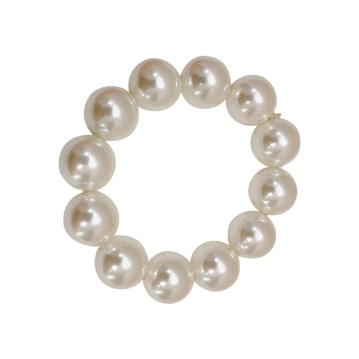 Women'S Simple Style Classic Style Round Artificial Pearl Beaded Hair Tie