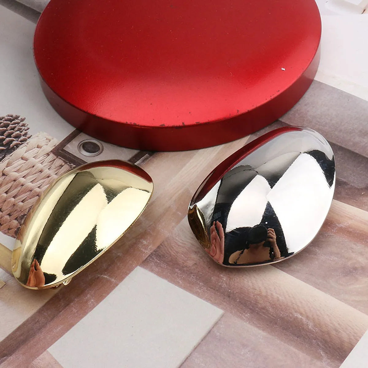 Women'S Simple Style Classic Style Solid Color Alloy Plating Hair Clip