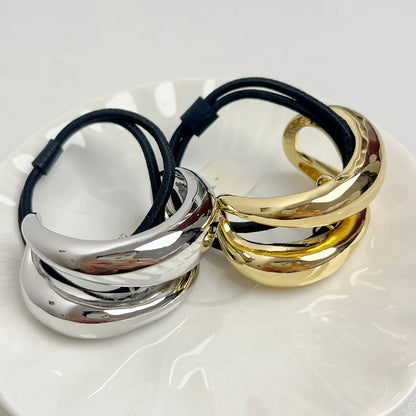 Women'S Simple Style Classic Style Solid Color Alloy Plating Hair Tie