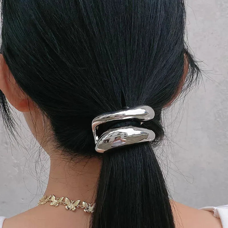 Women'S Simple Style Classic Style Solid Color Alloy Polishing Hair Clip