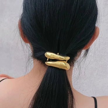 Women'S Simple Style Classic Style Solid Color Alloy Polishing Hair Clip