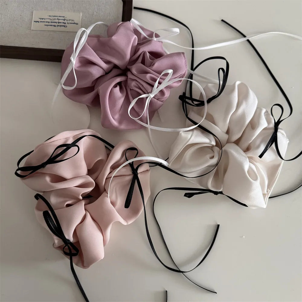 Women'S Simple Style Classic Style Solid Color Cloth Bowknot Hair Tie