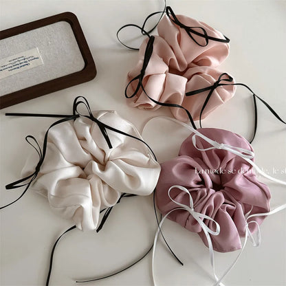 Women'S Simple Style Classic Style Solid Color Cloth Bowknot Hair Tie