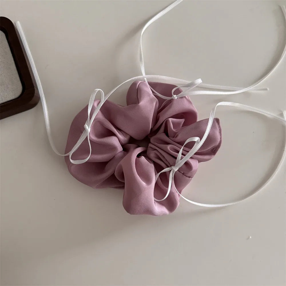 Women'S Simple Style Classic Style Solid Color Cloth Bowknot Hair Tie