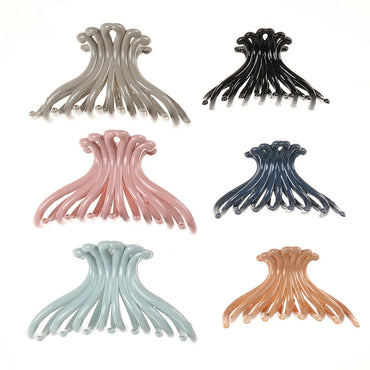 Women'S Simple Style Classic Style Solid Color Plastic Resin Stoving Varnish Hair Claws