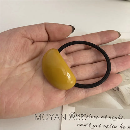 Women'S Simple Style Classic Style Solid Color Resin Hair Tie