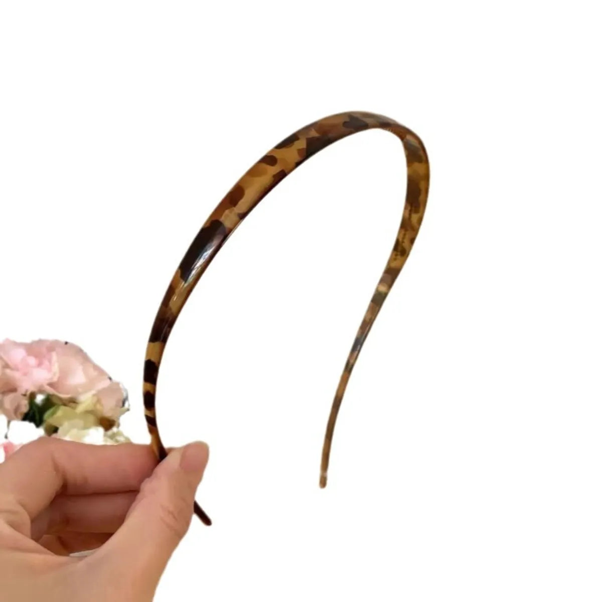 Women'S Simple Style Classic Style Solid Color Resin Handmade Hair Band