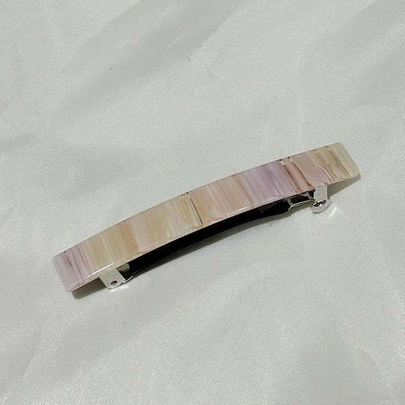 Women'S Simple Style Color Block Acetic Acid Sheets Handmade Hair Clip