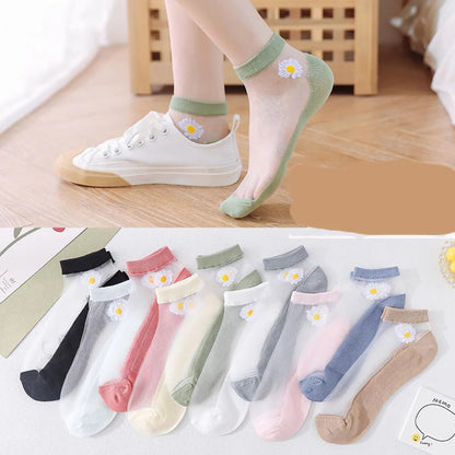 Women'S Simple Style Color Block Nylon Printing Socks