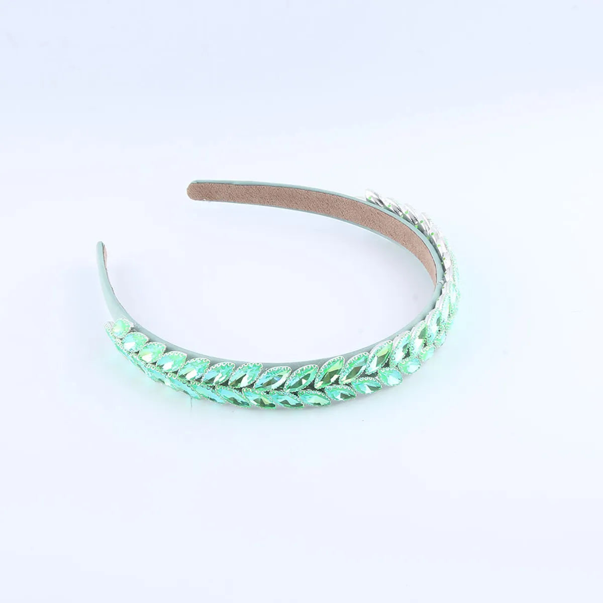 Women'S Simple Style Color Block Plastic Inlay Rhinestones Hair Band