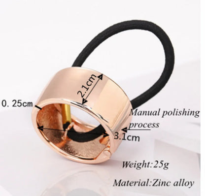 Women'S Simple Style Commute Geometric Alloy Hair Tie