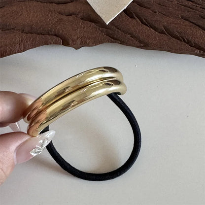 Women'S Simple Style Commute Geometric Alloy Hair Tie