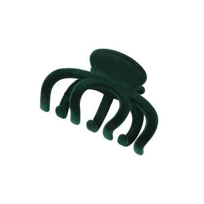 Women'S Simple Style Commute Solid Color Flocking Hair Claws