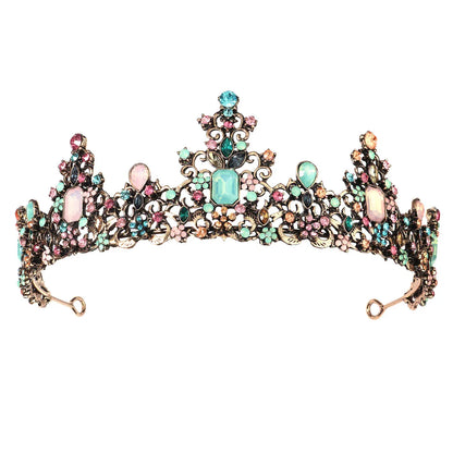 Women'S Simple Style Crown Alloy Rhinestone Crown