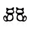 Women'S Simple Style Dog Cat Stainless Steel No Inlaid Ear Studs Plating Stainless Steel Earrings