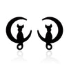 Women'S Simple Style Dog Cat Stainless Steel No Inlaid Ear Studs Plating Stainless Steel Earrings