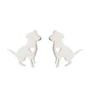 Women'S Simple Style Dog Cat Stainless Steel No Inlaid Ear Studs Plating Stainless Steel Earrings